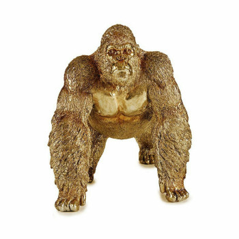 Decorative Figure Gorilla Golden 20 x 27,5 x 34 cm (2 Units),,,
