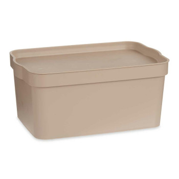 Sandėliavimo dėžutė su dangteliu Kipit TP594-3 Rusvai gelsva Plastmasinis 7,5 L 21,5 x 14,5 x 32 cm (12 vnt.),,,