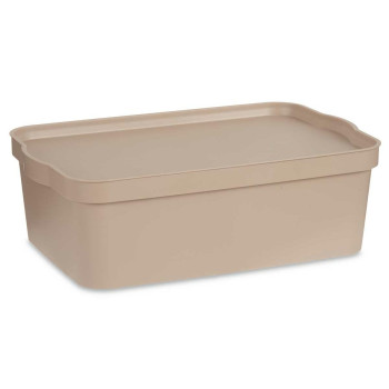 Sandėliavimo dėžutė su dangteliu Kipit TP595-3 Rusvai gelsva Plastmasinis 14 L 29,5 x 14,5 x 45 cm (12 vnt.),,,