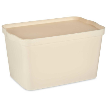 Sandėliavimo dėžutė su dangteliu Kipit TP596-3 Kreminė Plastmasinis 24 L 29,3 x 24,5 x 45 cm (6 vnt.),,,
