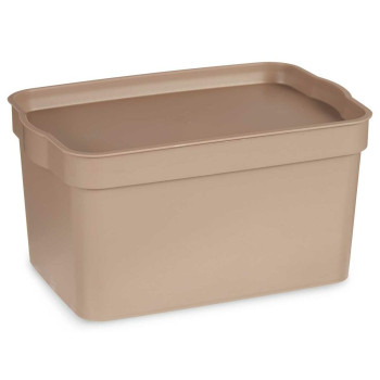 Sandėliavimo dėžutė su dangteliu Kipit TP592-3 Rusvai gelsva Plastmasinis 2,3 L 13,5 x 11 x 20 cm (24 vnt.),,,