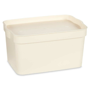 Sandėliavimo dėžutė su dangteliu Kipit TP592-4 Kreminė Plastmasinis 2,3 L 13,5 x 11 x 20 cm (24 vnt.),,,