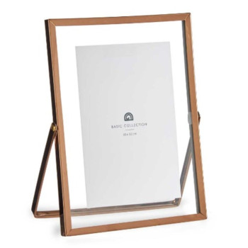 Photo frame Copper Metal Glass Plastic 15,5 x 1 x 20,7 cm (12 Units),,,