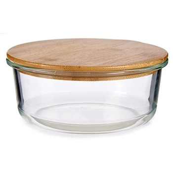 Apvali pietų dėžutė su dangteliu Vivalto LHB-HR-950F Bambukas 17 x 7 x 17 cm (12 vnt.)