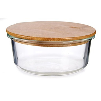 Круглая коробочка для завтраков с крышкой Vivalto LHB-HR-620F Бамбук 15 x 6,5 x 15 cm (12 штук)