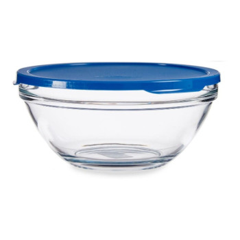 Apvali pietų dėžutė su dangteliu Pasabahce Chefs Mėlyna 2,5 L 23,7 x 10,1 x 23,7 cm (4 vnt.)