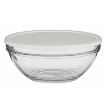Apvali pietų dėžutė su dangteliu Pasabahce Chefs Balta 2,5 L 23,7 x 10,1 x 23,7 cm (4 vnt.)