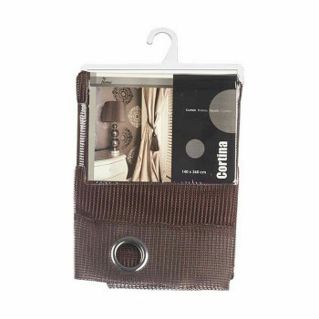 Curtain 140 x 260 cm Grille Brown (6 Units),,,
