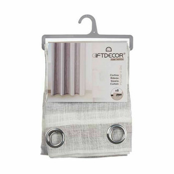 Curtain Stripes Light grey 140 x 0,1 x 260 cm (6 Units),,,