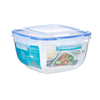 Hermetiška priešpiečių dėžutė Leknes 30105 Skaidrus Plastmasinis Kvadratai 2,4 L 20 x 11 x 20 cm (12 vnt.)