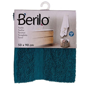 Vonios rankšluostis Berilo 89673 Mėlyna 80 % medvilnė 20 % Poliesteris 50 x 90 cm (6 vnt.),,,