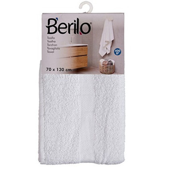 Vonios rankšluostis Berilo 89678 Balta 80 % medvilnė 20 % Poliesteris 70 x 130 cm (3 vnt.),,,