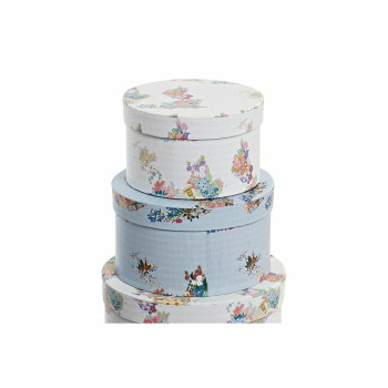 Universalių dėžučių rinkinys DKD Home Decor Kartonas Miesto 37,5 x 37,5 x 18 cm,,,