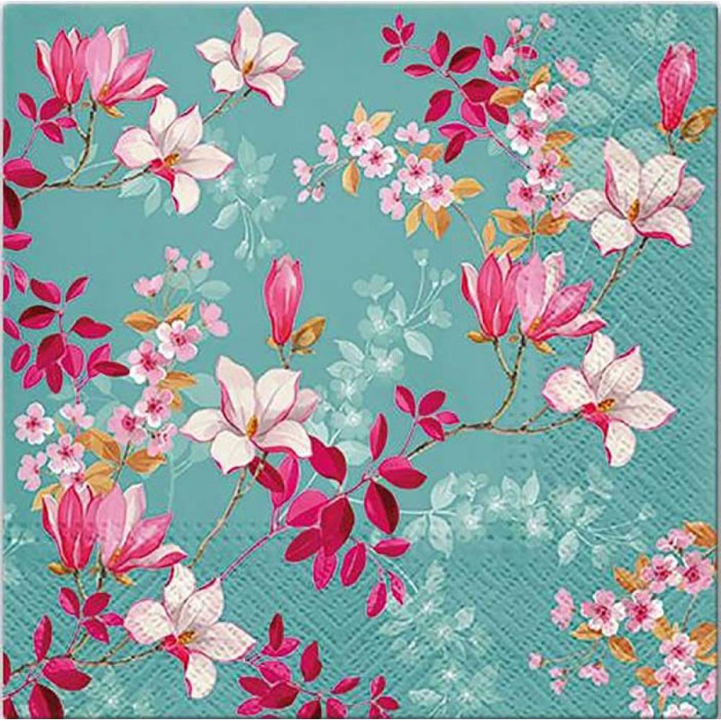 NAPKINS  33X33CM MAGNOLIA, Paw Decor Collection