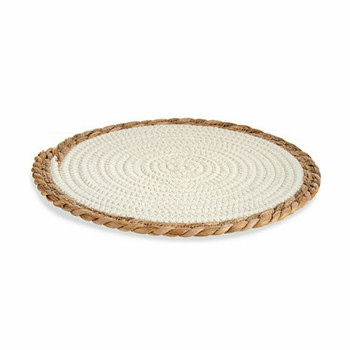 Lauamatt Gift Decor Valge Naturaalne Looduslik kiud 30 x 1 x 30 cm (48 Ühikut)