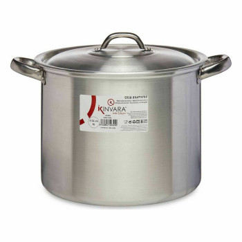 Puodai su dangteliu Kinvara 100035 Sidabras Aliuminis Ø 24 cm (6 vnt.)