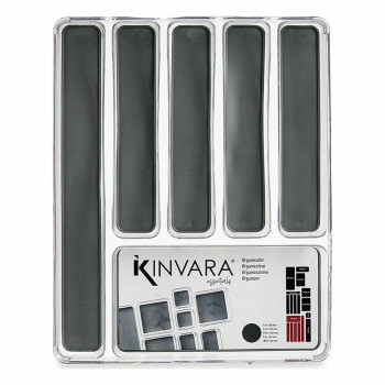 Stalo įrankių dėklas Perdirbtas plastikas Pilka 32,3 x 4,5 x 40 cm (12 vnt.)