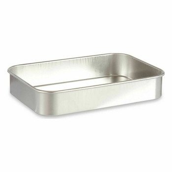 Kõrgete Äärtega Ahjupann Kinvara 100150 Hõbedane Alumiinium 31 x 5,5 x 21,5 cm (12 Ühikut)