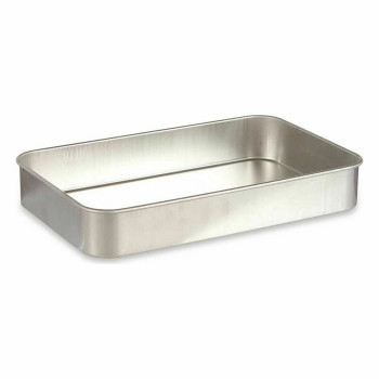 Kõrgete Äärtega Ahjupann Kinvara 100153 Hõbedane Alumiinium 41 x 6,5 x 26 cm (12 Ühikut)