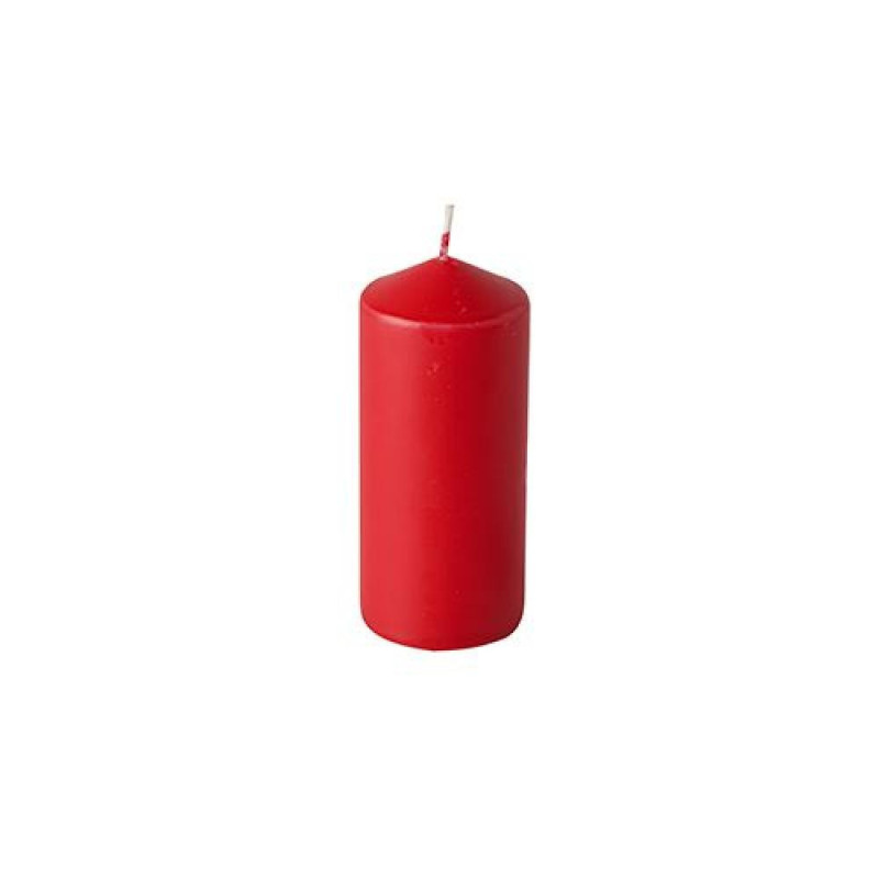 CANDLE PILLAR  6X13CM, SARKANA DEG 30ST., Pap Star