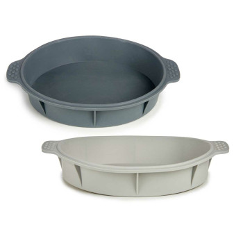 Küpsetusvorm Kinvara HH156 Helehall Tumehall Silikoon 30 x 4,5 x 26 cm Ringjas (6 Ühikut)