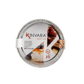 Set of Food Trays Kinvara 30268 Disposable Circular 12 Units,,,