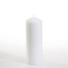 CANDLE PILLAR  6X13CM, WHITE DEG 30ST., Pap Star