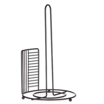 Virtuvės popieriaus laikiklis Kinvara W7728-3P Juoda Metalinis 18,5 x 31,5 x 18,5 cm (6 vnt.)