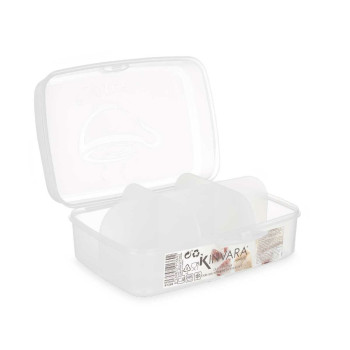 Dėžutė su skyriais Kinvara 02 1178 Skaidrus Plastmasinis 21,5 x 8 x 14,6 cm (12 vnt.),,,