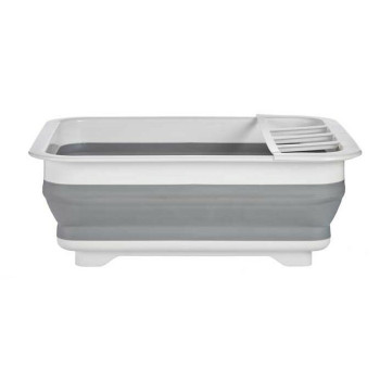 Saliekams Virtuves Trauku Turētājs Balts Pelēks polipropilēns TPR 37,9 x 29,3 x 12 cm (6 gb.)