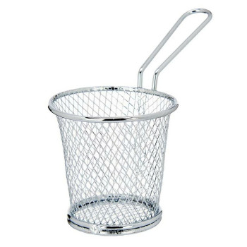 Basket for Presenting Aperitifs Kinvara W8088S Silver Metal 15,5 x 12 x 8 cm (12 Units)