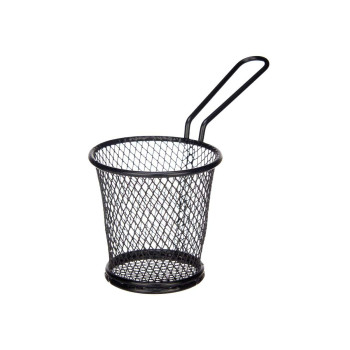 Krepšelis, skirtas patiekti užkandžius Kinvara W8088S-BLACK Juoda Metalinis 16 x 11,5 x 8 cm (12 vnt.)