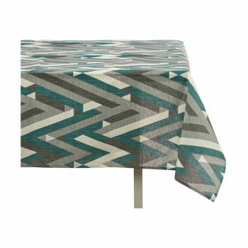 Dėmėms atspari staltiesė Kinvara ZIGI-21469-VERDE Žalia Pilka Plona drobė Apsauga nuo dėmių Dryžiai 140 x 180 cm (10 vnt.),,,