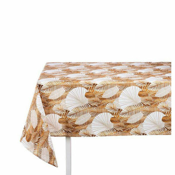 Скатерть Kinvara ANCARA-21520-ORO Позолоченный парусина 140 x 180 cm Против пятен Листья (10 штук)