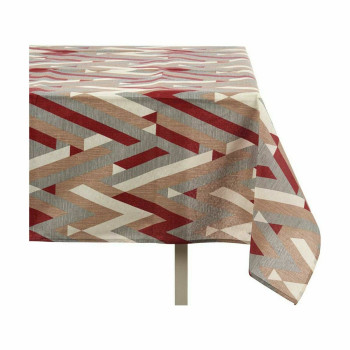 Dėmėms atspari staltiesė Kinvara ZIGI-21469-26 Pilka Kaštoninė Plona drobė Apsauga nuo dėmių Dryžiai 140 x 180 cm (10 vnt.),,,