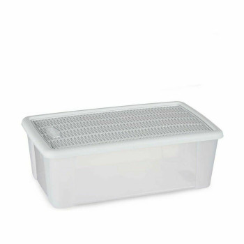 Storage Box with Lid Stefanplast Elegance White Plastic 5 L 19,5 x 11,5 x 33 cm (12 Units),,,