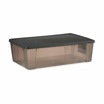 Storage Box with Lid Stefanplast Elegance Grey Plastic 30 L 38,5 x 17 x 59,5 cm (6 Units),,,