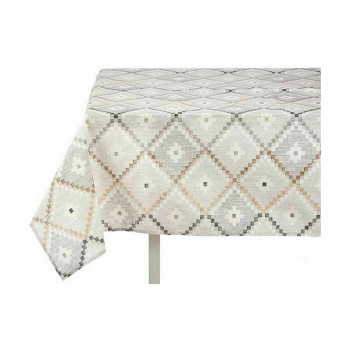 Dėmėms atspari staltiesė Kinvara ROMBOS-B Rusvai gelsva Plona drobė Apsauga nuo dėmių Rombas 140 x 180 cm (6 vnt.),,,