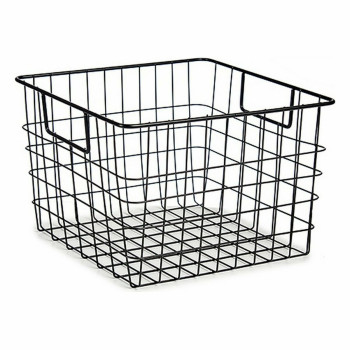 Multi-purpose basket Kinvara W7318 Black Steel 29 x 19,5 x 32 cm With handles (8 Units),,,