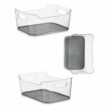Органайзер Для Ящиков Kinvara W623318 Серый Переработанный пластик 17 x 10,5 x 24,5 cm (12 штук)