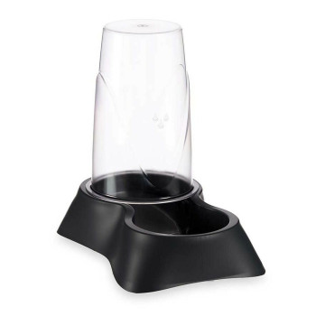 Pet feeding dish Mascow 87851 Black polypropylene 3,5 L 21,5 x 32,5 x 32,5 cm Dispenser (4 Units),,,