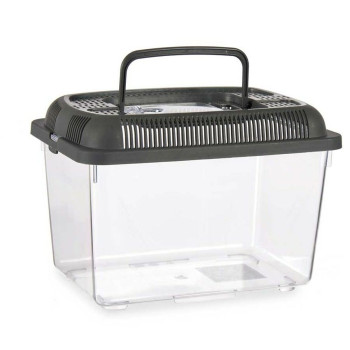 Akvariumas Su rankena Vidutinis Antracito Plastmasinis 3 L 17 x 16 x 24 cm (12 vnt.),,,