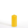 CANDLE PILLAR  5X10CM, DZELTENA DEG 16ST., Pap Star