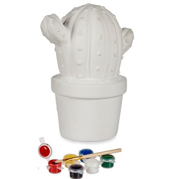 Paint Your Own Money Box Pincello BS2075L Cactus 12 x 21 x 17 cm (12 Units),,,