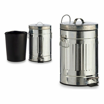 Мусорное ведро с педалью Серебристый Сталь 7 L (6 штук)