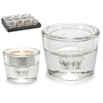 Candleholder Transparent Glass 6 x 4,3 x 6 cm (12 Units),,,