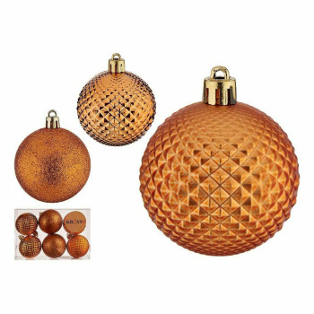 Kalėdinių kamuoliukų rinkinys 6 cm Oranžinė PVC (12 vnt.),,,