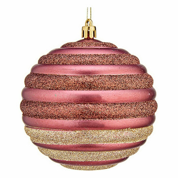 Jõulukuulide komplekt Krist+ 00872 Roosa Plastmass Ringid (6 Ühikut),,,