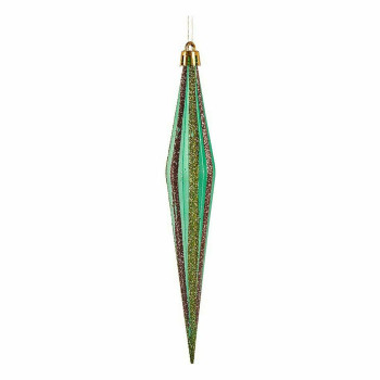 Kalėdinių papuošimų rinkinys Krist+ 00901 Žalia Auksinis Išskleistas 3 x 8,5 x 19 cm (12 vnt.),,,