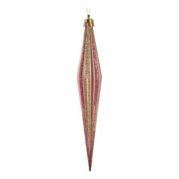 Kalėdinių papuošimų rinkinys Krist+ 00902 Rožinė Auksinis PVC Išskleistas 3 x 3 x 18,5 cm (12 vnt.),,,
